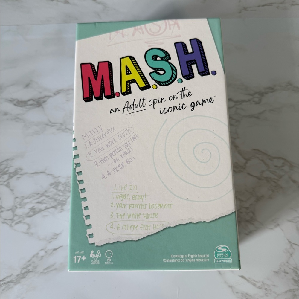 MASH Adult Party Card Game